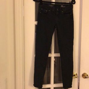 j crew toothpick black ankle jeans